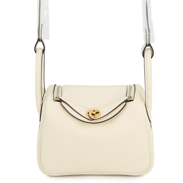 Hermès Lindy Crème Chantilly Taurillon Clemence Size Mini in Clemence leather from GALLERY RARE