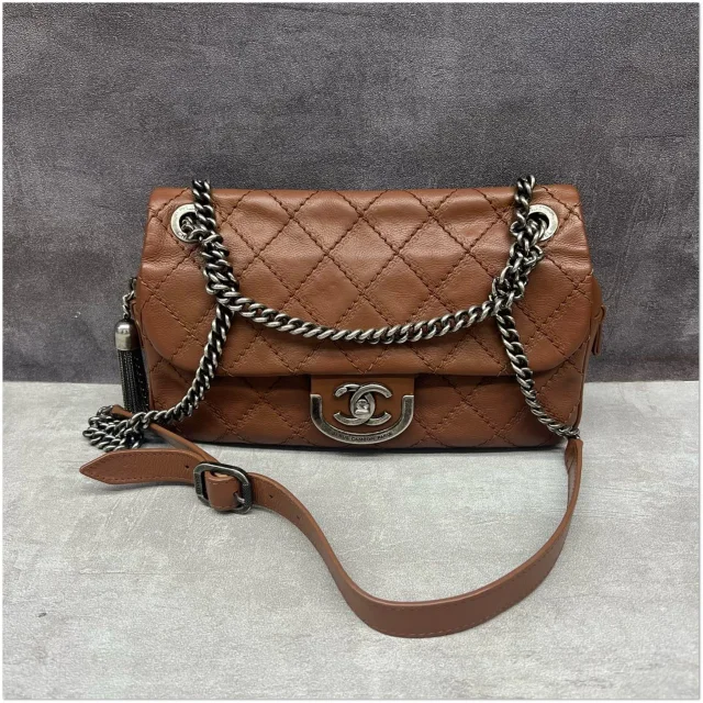 Chanel Brown Aged Calfskin Reissue Tassel Flap Bag in Brown Calfskin from Luxury Promise