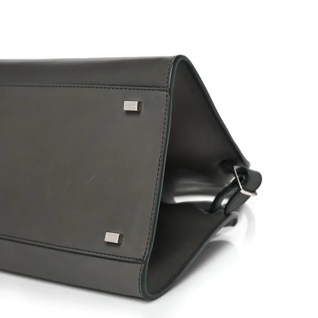 The Row Polished Saddle Calfskin Soft Margaux 10 Bag Koala Grey in Grey Calfskin from FASHIONPHILE, photo 9 of 9