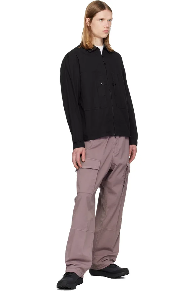 Stone Island Black 1200005 Mercerized Organic Cotton Ripstop Overshirt, photo 5 of 5 from SSENSE