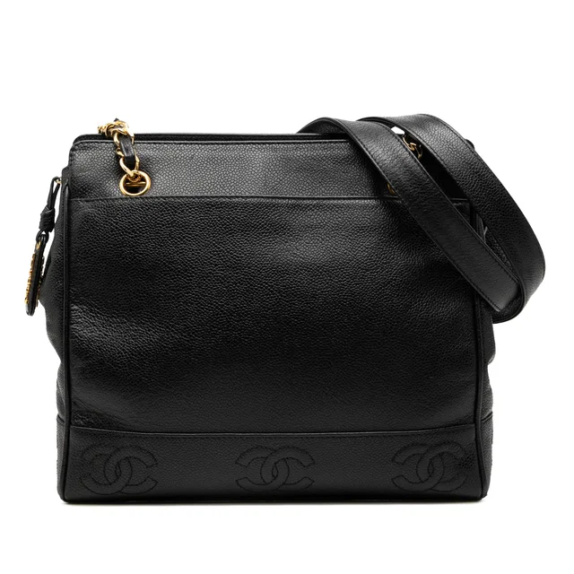 Black Chanel Triple CC Caviar Shoulder Bag in Black Caviar leather from Designer Revival, photo 1 of 1