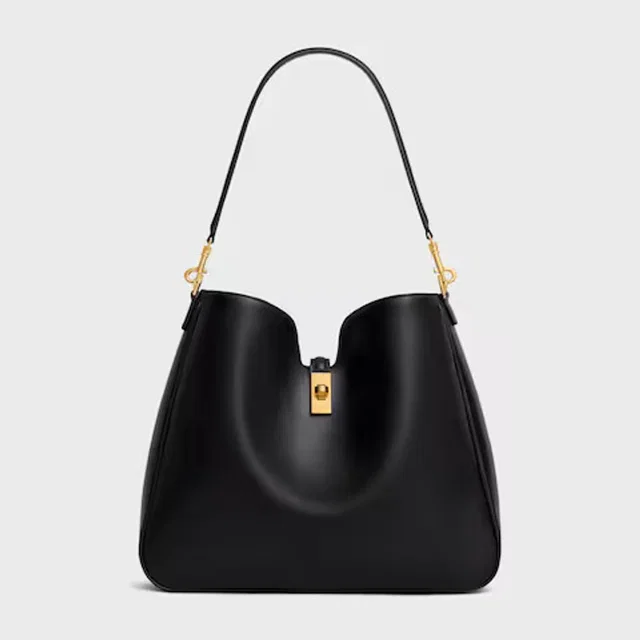 Celine E25 Shoulder Bag — Black Leather in Black Leather from HEWI