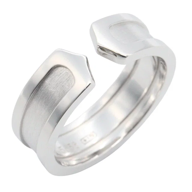 Cartier C2 Au750 White Gold Ring Size 12 in White from LuxUness