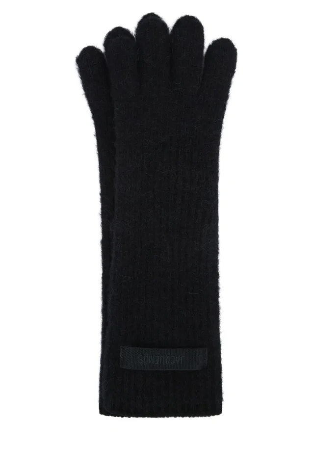 Jacquemus Gants Gloves — Black Wool in Black Wool from HEWI