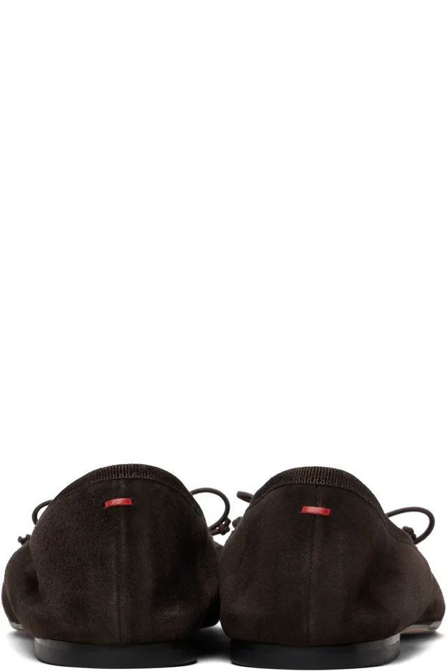 Aeyde Brown Tiby Ballerina Flats, photo 2 of 5 from SSENSE