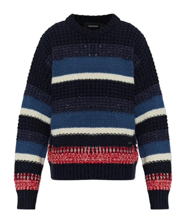 Dsquared2 striped chunky-knit sweater from SENSER, photo 1 of 1