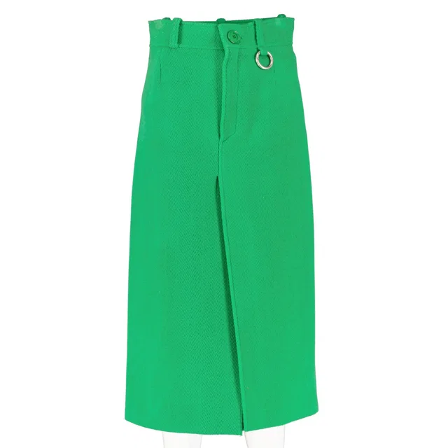 Balenciaga Winter 2018 Green Wool Skirt - Size 38 in Green Wool from Labellov