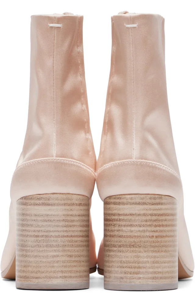 Maison Margiela Pink Tabi Ankle Boots, photo 2 of 5 from SSENSE