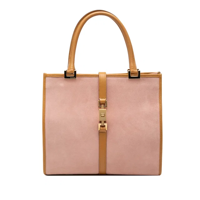 Pink Gucci Suede Jackie Handbag in Pink Suede from Designer Revival