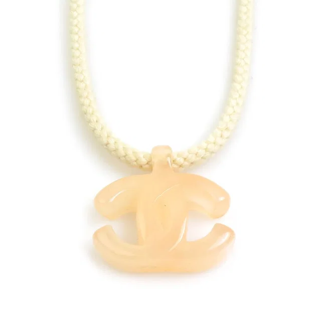 Chanel Necklace CC Logo in Resin from The Reluxe