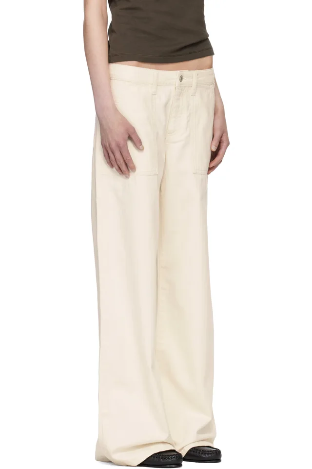 JEANERICA White Guell Trousers, photo 2 of 4 from SSENSE