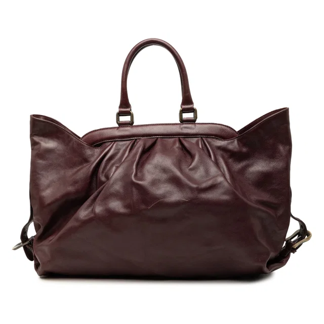 Red Fendi Leather Doctor B Handbag in Red Leather from Designer Revival