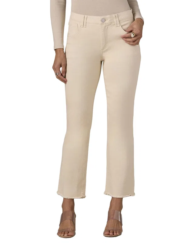 WIT & WISDOM Ecru Tatum High Rise Cropped Itty Bitty Flare Jean, image 1 of 1 from Rue La La