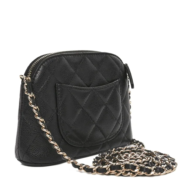 Chanel Caviar Quilted Mini Classic Clutch in Black Caviar leather from FASHIONPHILE, photo 3 of 10