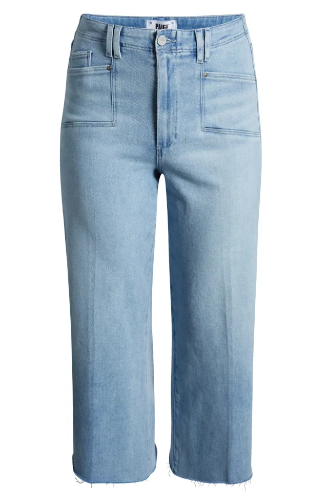 PAIGE Anessa Raw Hem Wide Leg Jeans, photo 5 of 6 from Nordstrom Rack