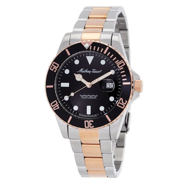 Tissot Mathy Vintage Quartz 42mm Black Dial Mens Watch H9010RN in pink|silver|gold|gray|black from Jomashop.com