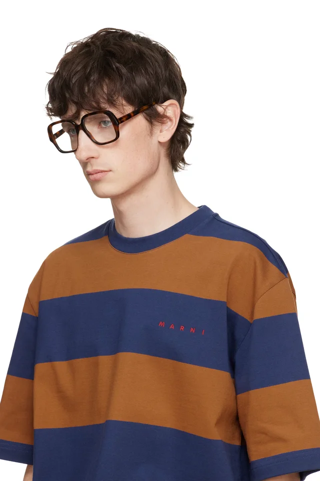 LOEWE Brown Slim Glasses, photo 4 of 4 from SSENSE