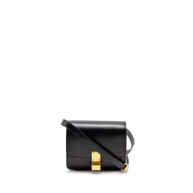 Celine Mini Classic Box Bag Calfskin Black GHW in Black Calfskin from EMIER