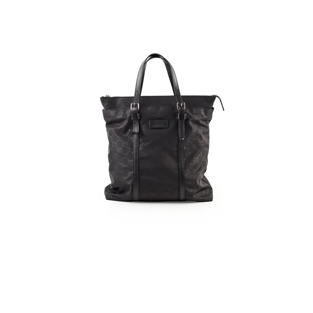 Gucci GG Nylon Tote Bag Black in Black Nylon from The Purse Affair