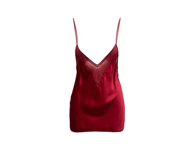 Red Prada Satin Cami Top Size US S in Red Satin from Designer Revival