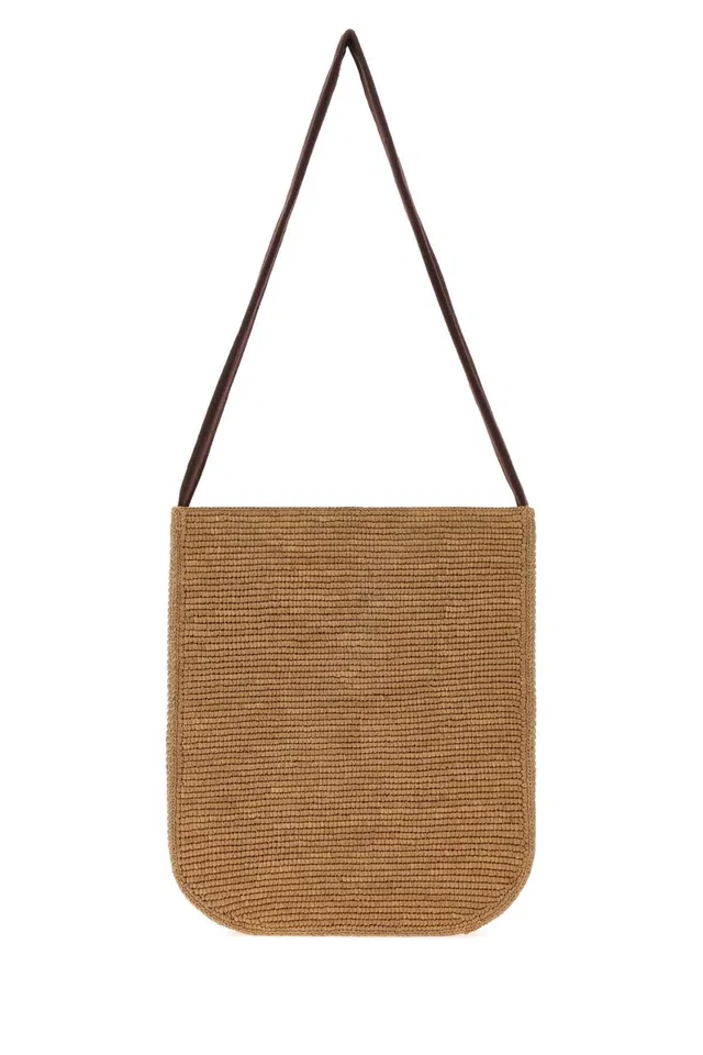 The Row Lori Shoulder Bag — Beige Exterior: Raffia in Beige Raffia from HEWI