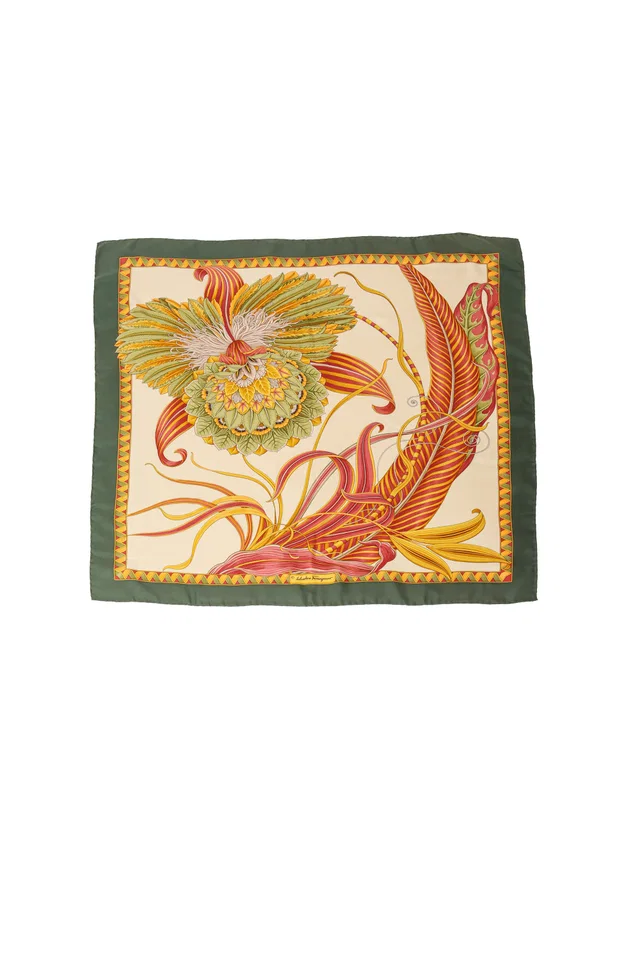 Ferragamo Giada Print Scarf in Silk from Recess LA