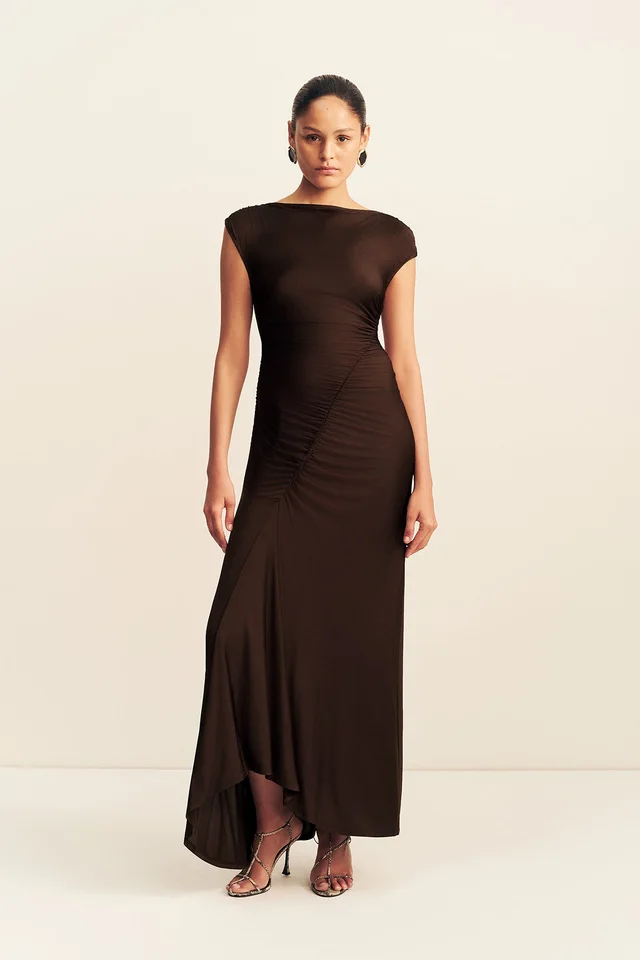 Shona Joy MIRO SLINKY JERSEY MAXI DRESS - RISTRETTO from Shona Joy, photo 1 of 1