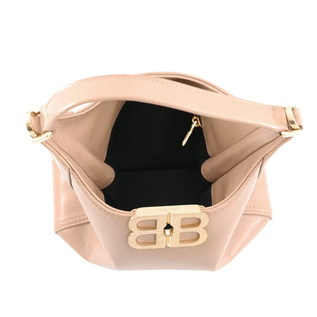 Balenciaga BB Soft Hobo Bag Beige8019282ABEC2621 Calf Leather Size Small in Calfskin from GALLERY RARE, photo 6 of 16