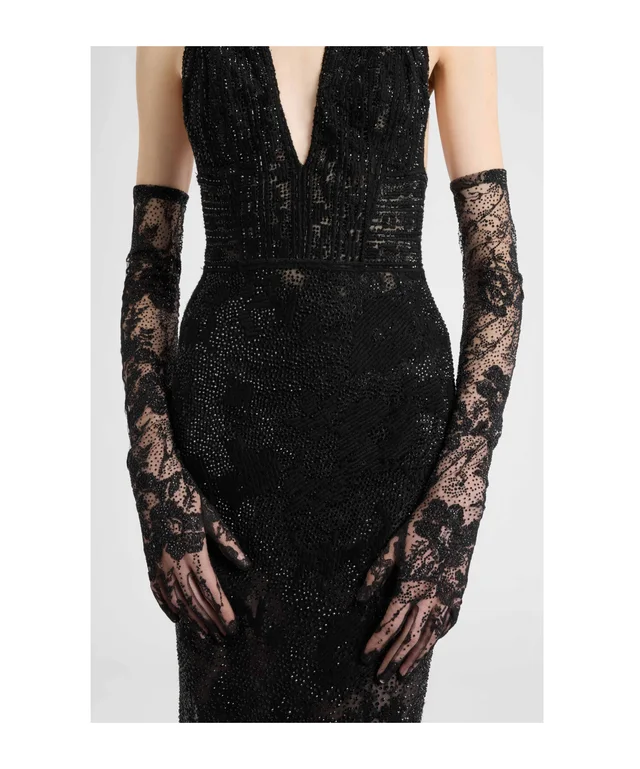 Ermanno Scervino Mermaid gown in Chantilly lace with tonal crystals, photo 5 of 5 from SENSER