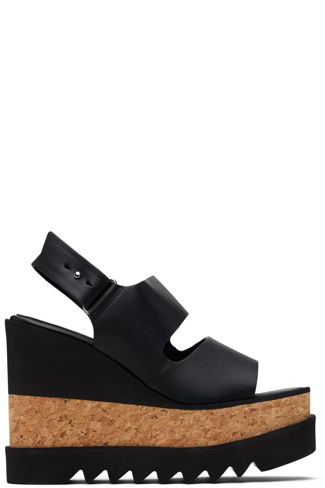 Black Elyse Alter Mat Platform Heeled Sandals, image 1 of 1 from SSENSE