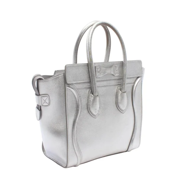 Celine Luggage Micro Shopper Leather Handbag in Black Leather from LuxUness, photo 2 of 6