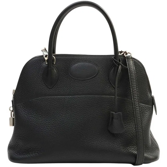 Hermès 2015 Bolide 31 Black in Black Clemence leather from VINTAGE QOO TOKYO