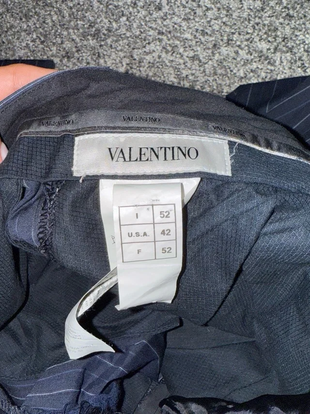 Valentino Garavani Dark Navy Pinstripe Dress Trousers in blue|white from Poshmark