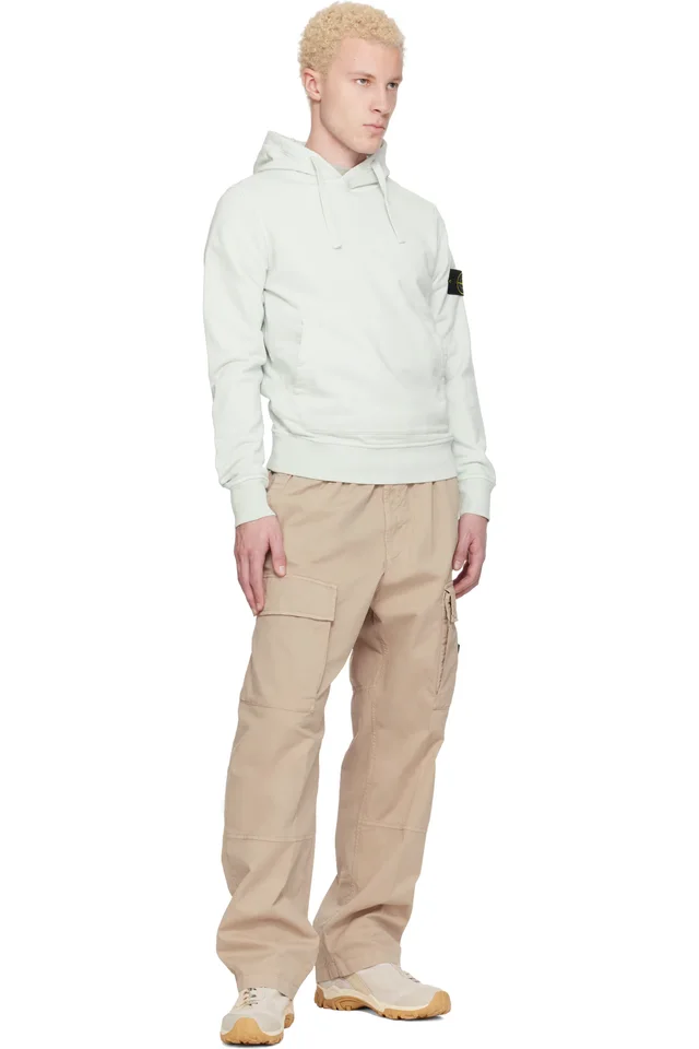 Stone Island Blue 6100062 Organic Cotton Fleece Hoodie, photo 5 of 5 from SSENSE