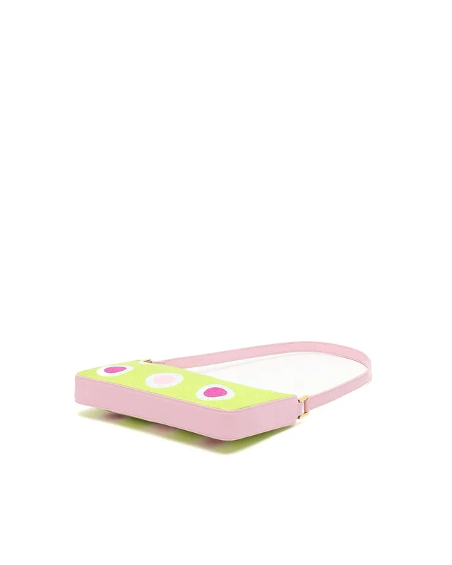 Bvlgari Pink & Green Cylinder Shoulder Bag in Green Canvas from A Retro Tale, photo 5 of 7