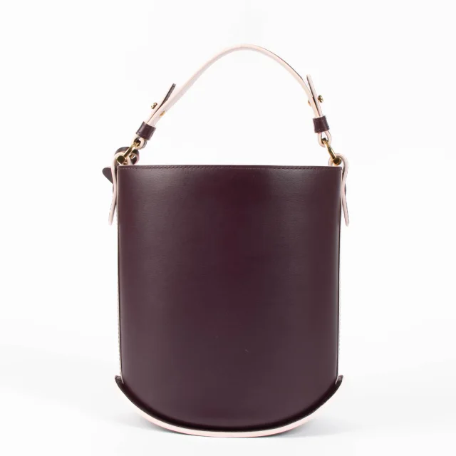 Delvaux Prune/Pink Box Calf Pin Mini Bucket Bag in Pink Box leather from Labellov, photo 4 of 6