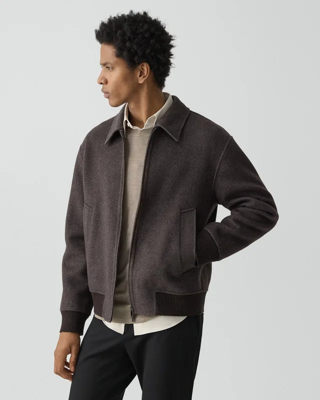 Theory Bomber Jacket in Atelier Wool, photo 3 of 7 from Theory