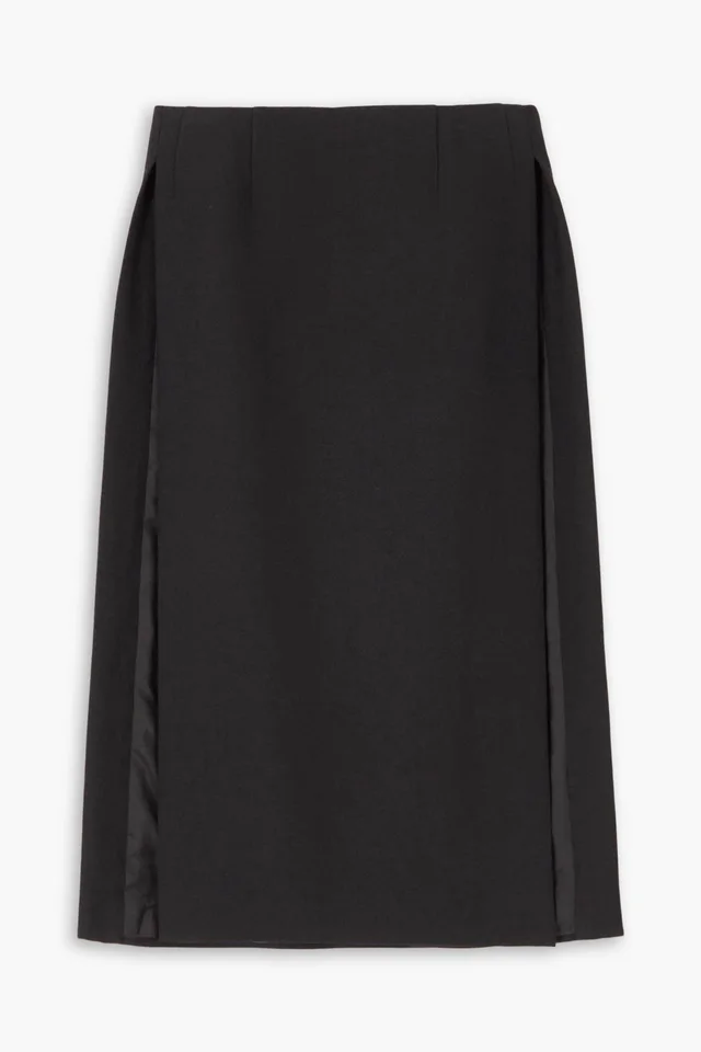 Valentino Garavani Wool-Crepe Midi Skirt in Black from THE OUTNET, photo 1 of 1