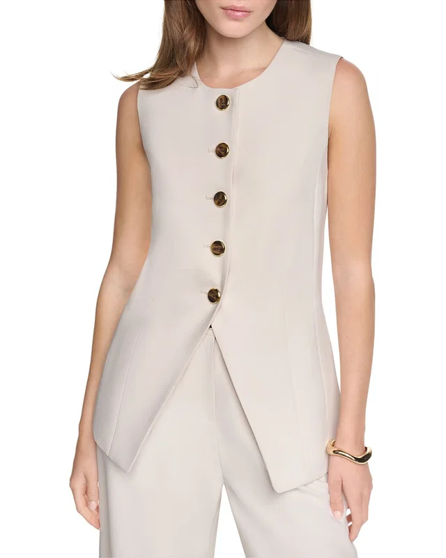 Halston Button Up Vest Top, image 1 of 1 from Rue La La