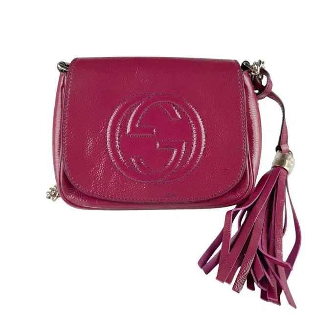 Gucci Shoulder Bag Pink in Pink Patent leather from The Reluxe