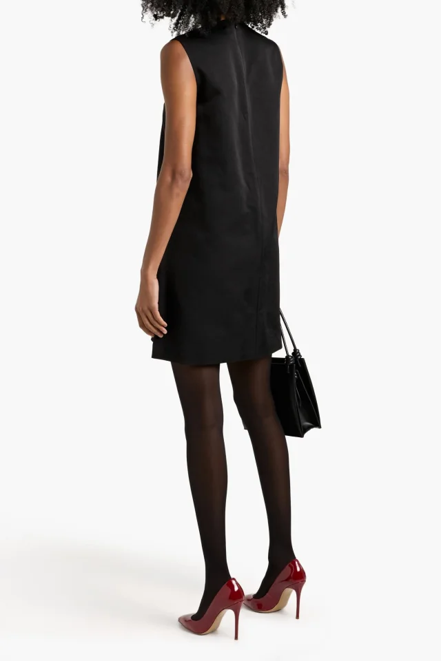 Veronica De Piante Sienna Cotton and Silk-Blend Mini Dress in Black, photo 3 of 4 from THE OUTNET
