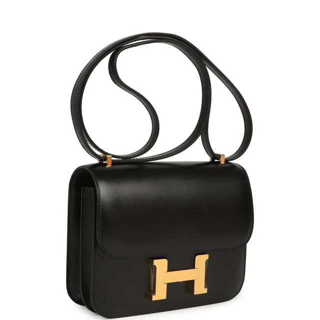 Hermès Constance 18 Black Box Gold Hardware in Black Lambskin from Madison Avenue Couture, photo 2 of 2