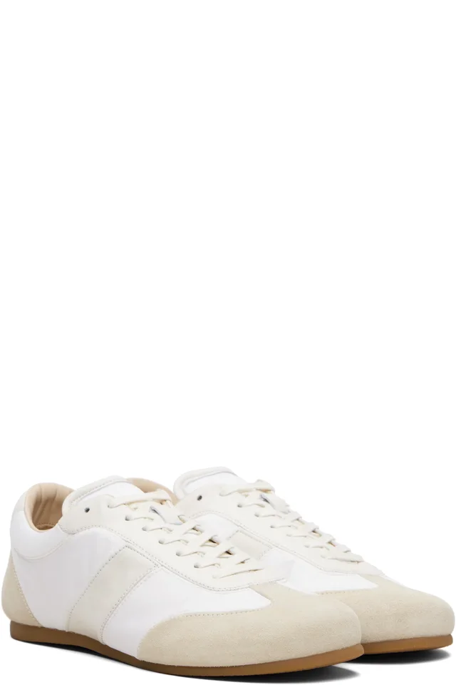 LEMAIRE White & Beige Soft Runner Sneakers, photo 4 of 5 from SSENSE