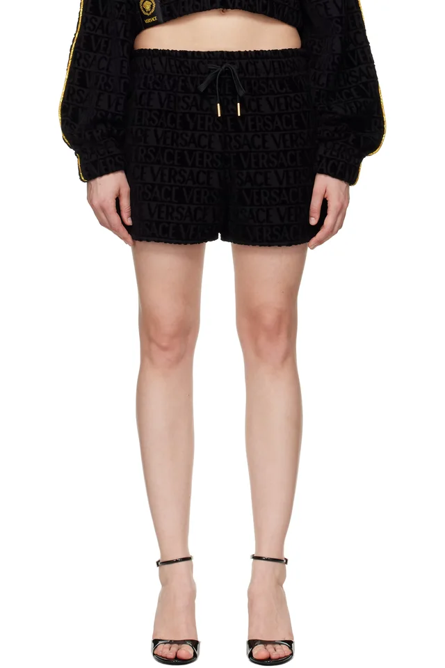 Versace Black 'I Heart Baroque' Shorts, image 1 of 1 from SSENSE