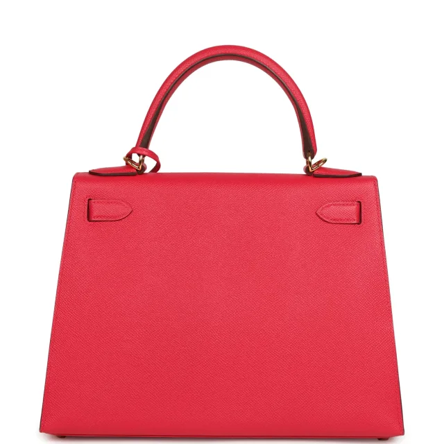 Hermès Kelly Sellier 28 Rose Extreme Epsom Gold Hardware in Pink Epsom leather from Madison Avenue Couture, photo 4 of 9