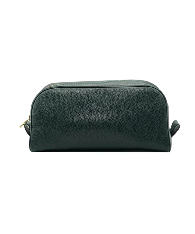 Louis Vuitton Green Taiga Leather Trousse Toilette Pouch PM in Green Leather from Luxury Promise