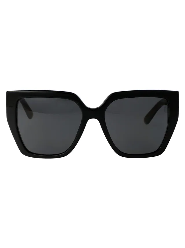 Dolce & Gabbana 0dg4438 Oversized Acetate Sunglasses — Black in Black from HEWI