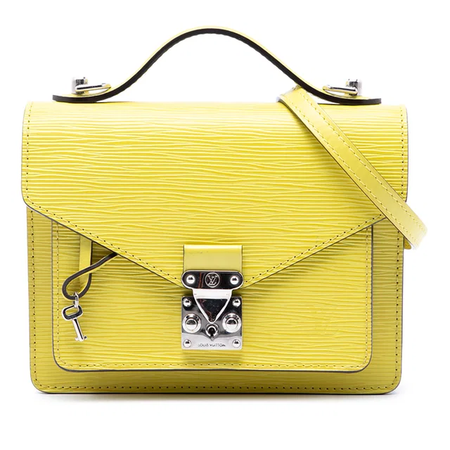 Yellow Louis Vuitton Epi Monceau BB Satchel in Yellow Leather from Designer Revival