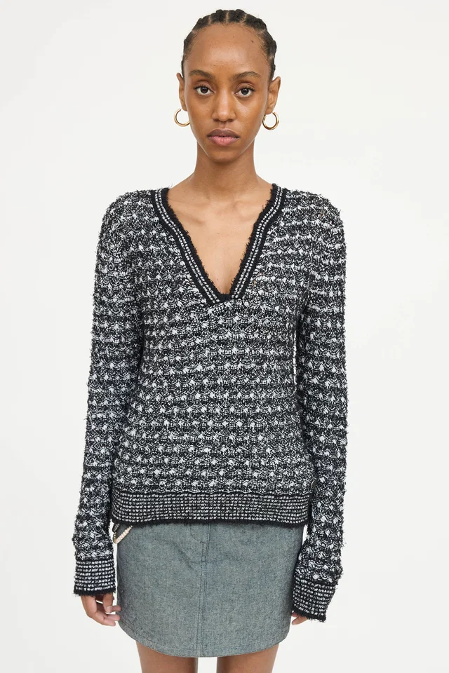 Chanel Knit V-Neck Sweater from VSP Consignment