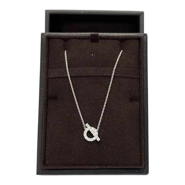 Hermès Finesse Necklace in White Gold & Diamonds in White from Luxury Promise